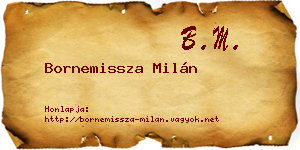 Bornemissza Milán névjegykártya